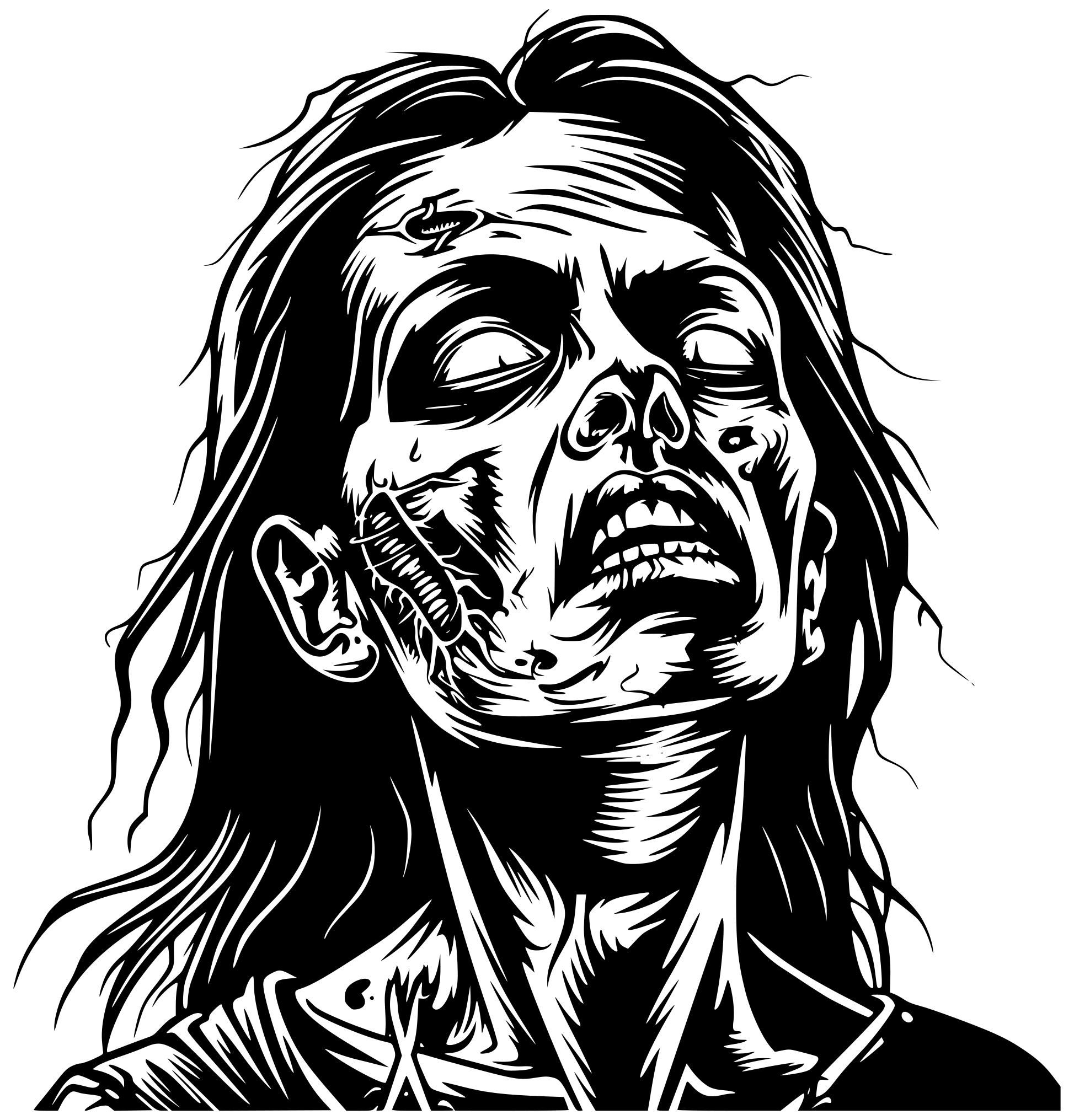 Zombie page – bold monochrome