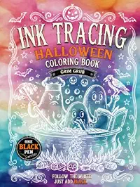 Ink Tracing Halloween coloring book cover